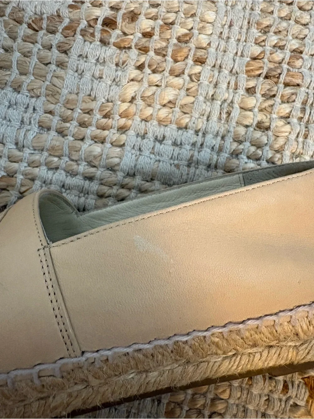 CHANEL beige leather